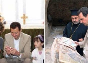 بالصورة: بعد خمس سنوات.. الأسد زار معلولا بالبدلة الرسمية ذاتها!