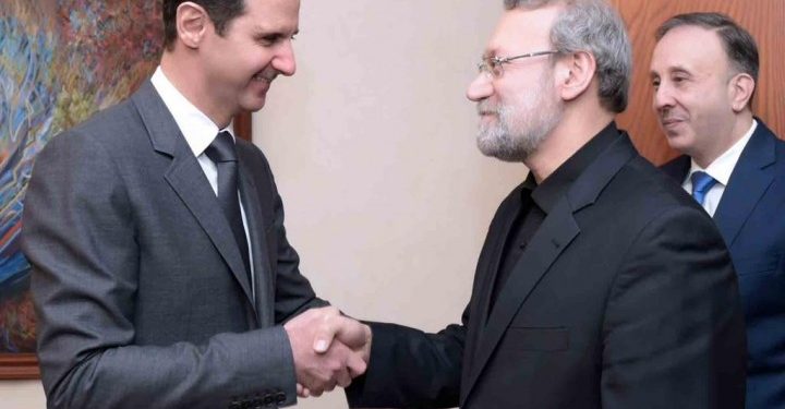الأسد مستقبلاً لاريجاني: مصممون على استئصال الارهاب