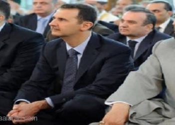 بشار الأسد يصلي العيد في دمشق